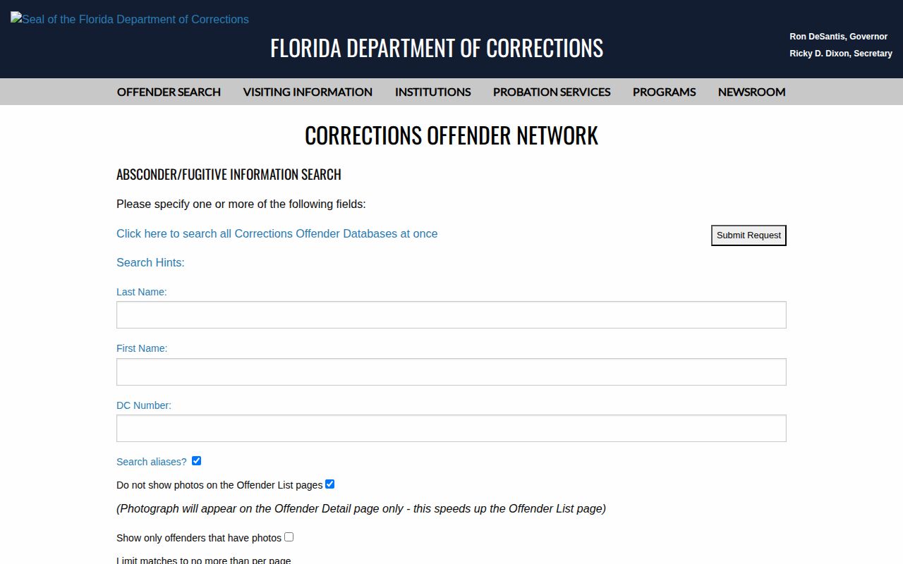 Charlotte County post-release supervision absconder lookup