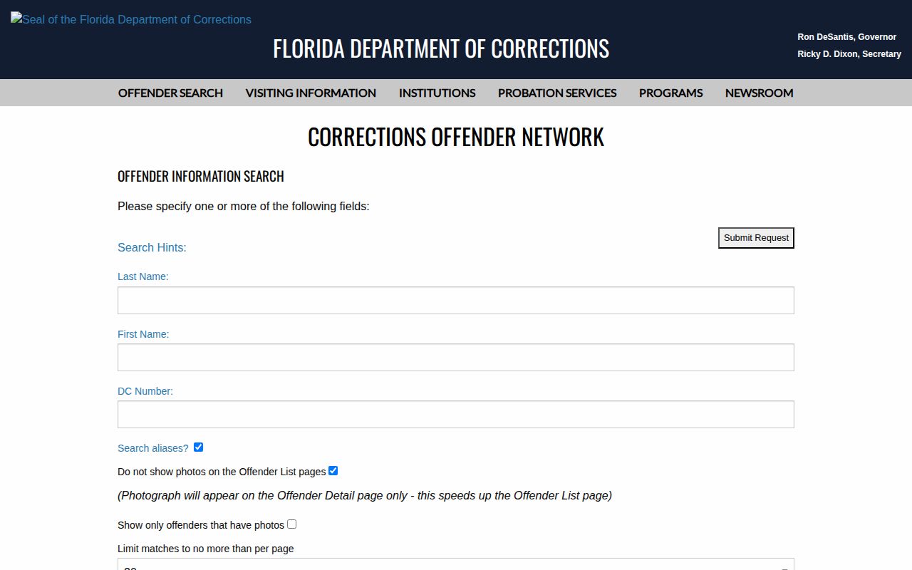 Charlotte County inmate release date FDC all databases search