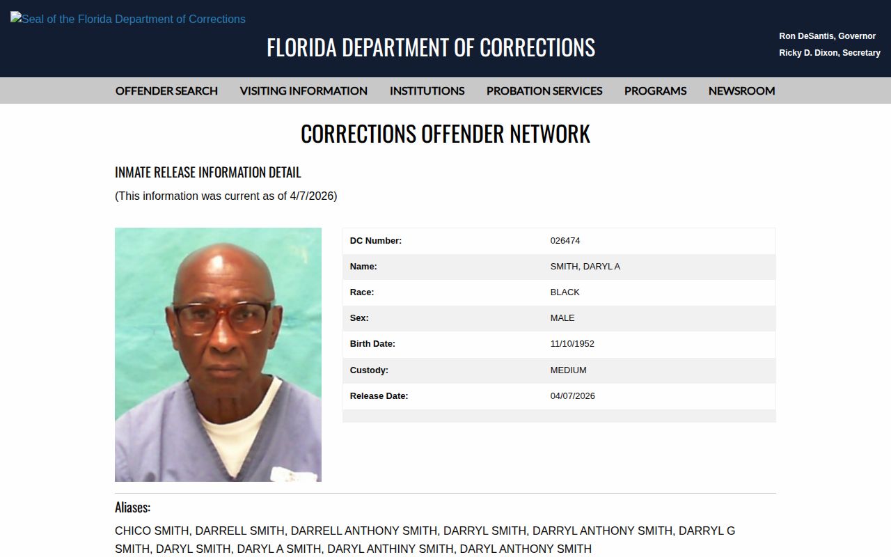 FDC released record photo fields relevant to Charlotte County